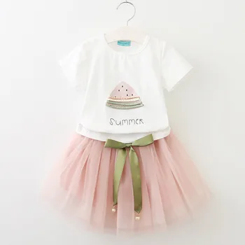 

Children's clothing over the age of 2 girls suit T-shirts and skirts good children's clothes 2018 new children's clothing