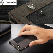 Original CaseMe For iPhone 5 5S Case Luxury Canvas Denim Jeans Cloth Flip Wallet Stand Photo Frame For Apple iPhone SE Cover