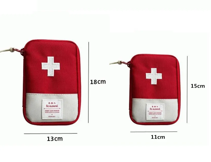 2 Color Outdoor First Aid Kit Bag Travel Mini Medicine Package Emergency Kit Bags Small Medicine Divider Storage Organizer