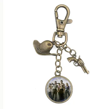the walking dead kill zombie hat charm KEYCHAIN ART DOME CAMEO tv series inspirational KC015