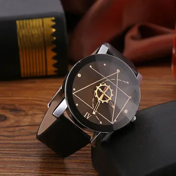 

Creative Personality Elegant Minimalist Leather Men & Women Watches Analog Watch Casual Wristwatch LXH