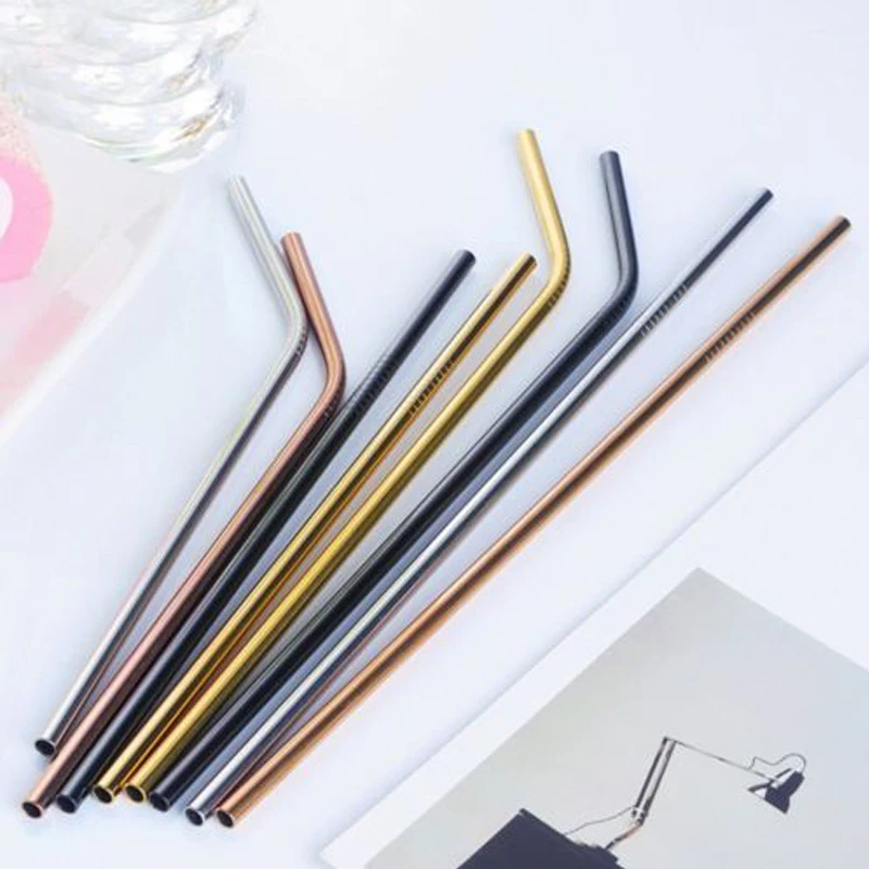 stainless steel tumbler with metal straw