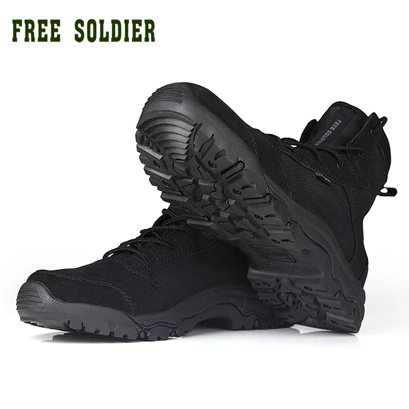 FREE SOLDIER outdoor tactical men hiking climbing boots breathable and lightweight sneakers shoes