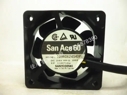 

SANYO 109R0624S4D01 6CM 60*60*25 24V 0.08A 3-проводной инверторный вентилятор
