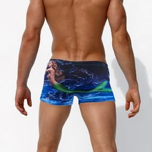 AUSTINBEM пляжные шорты Плавки zwembroek heren мужские плавки короткие плавки Русалка печати Купальник Sunga