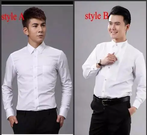 

2020 Formal Party Groom Prom Wear Mens Shirts Business Twill Mens Dress Shirts Long Sleeve Cotton Casual Shirt Men Work Clothes