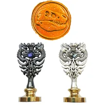 Череп динозавра индивидуальная восковая печать штамп металлический Дракон ручка запечатывания воска комплект печатей Подарочный винный набор пакет свадебные приглашения конверт