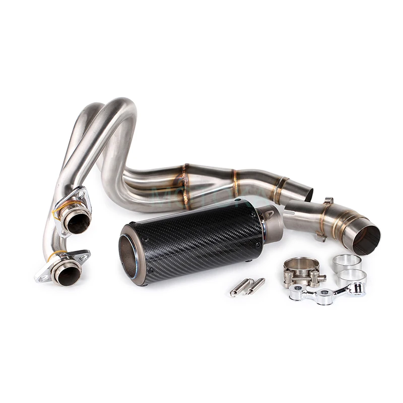 

Motorcycle ER6N Exhaust System Middle Pipe Link Pipe Stainless Steel ER6F NINJA650R 2012-2016 Muffler Pipe kit Complete System