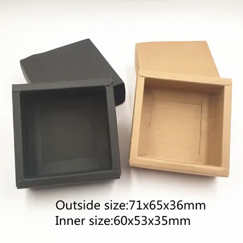 

20pcs/50pcs/100pcs White Black Kraft Candy Folding Paper Box Wedding Jewelry and Petal Storage Carton 7.1x6.5x3.6cm