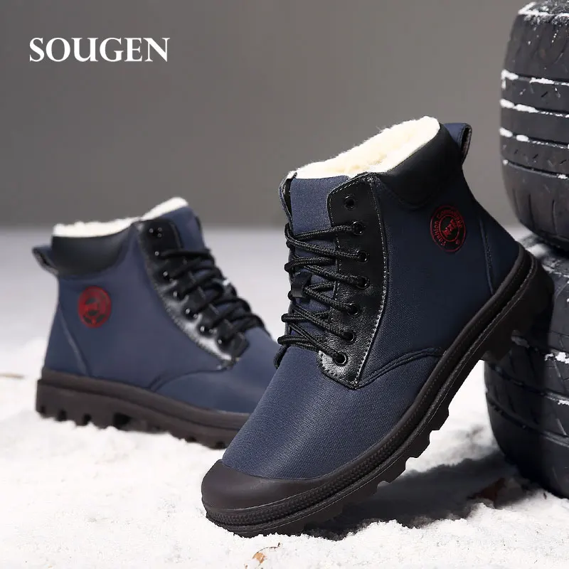 

Winter Shoes Men Snow Boots Male Boots Platfrm Ons Men Casual Nylon Pulsh Mens Boot with Fur Puls Outdoor Bot Shoe Waterproof