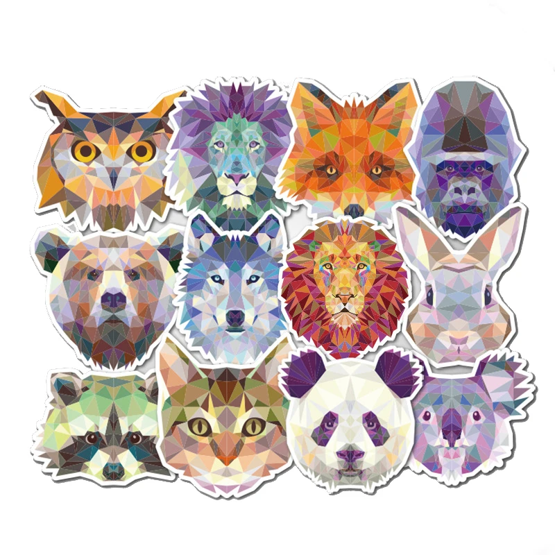 

35Pcs Animal Stickers Geometry Galaxy Mixed Funny Cartoon Graffiti Decals Luggage Computers Cars DIY Waterproof Laptop Stickers