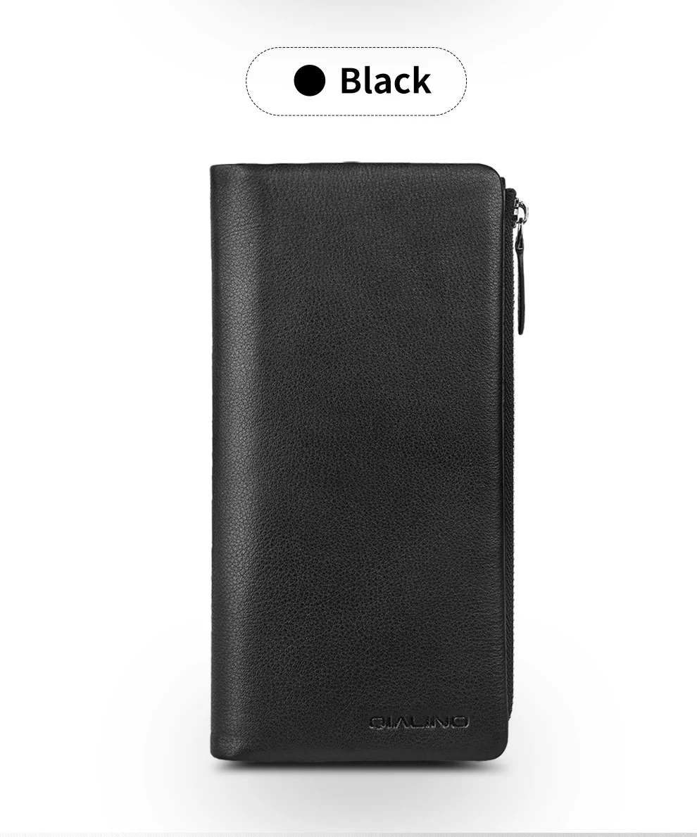QIALINO Genuine Leather Wallet Cover for Apple for iPhone 8 Pure Handmade Pouch with Card Slot Case for iPhone 8 Plus 5.5 inch iphone 8 plus leather case