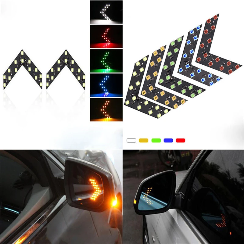 2X14 LED Arrow Panel Car Rear Rearview Mirror Indicator Turn Signal Indicator 2X14 LED Arrow Panel Car Rear Rearview Mirror Indicator Turn Signal Indicator