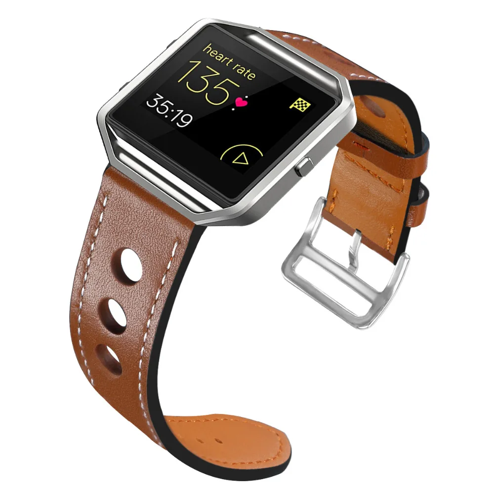 Bands Leather for Fitbit Blaze Small Large Hollow Strap (3)