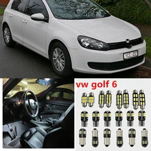 Tcart 8 x без ошибок белый внутренний светодиодный светильник для volkswagen vw golf 6 mk6 посылка комплект аксессуаров для чтения внутренний светильник s