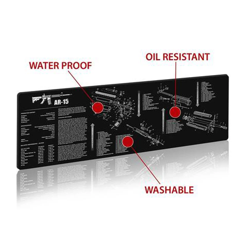 Tactical Hunting AR10 15 AK47 K98K SIG556 SKS Mosin-Nagant Нескользящая подставка для чистки ружья резиновый коврик полный список деталей посмотреть схема