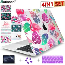 Batianda чехол с фламинго и клавиатурой для MacBook Air 13 A1932 и Pro Reitna 12 13,3 15 тонкий жесткий чехол для ноутбука
