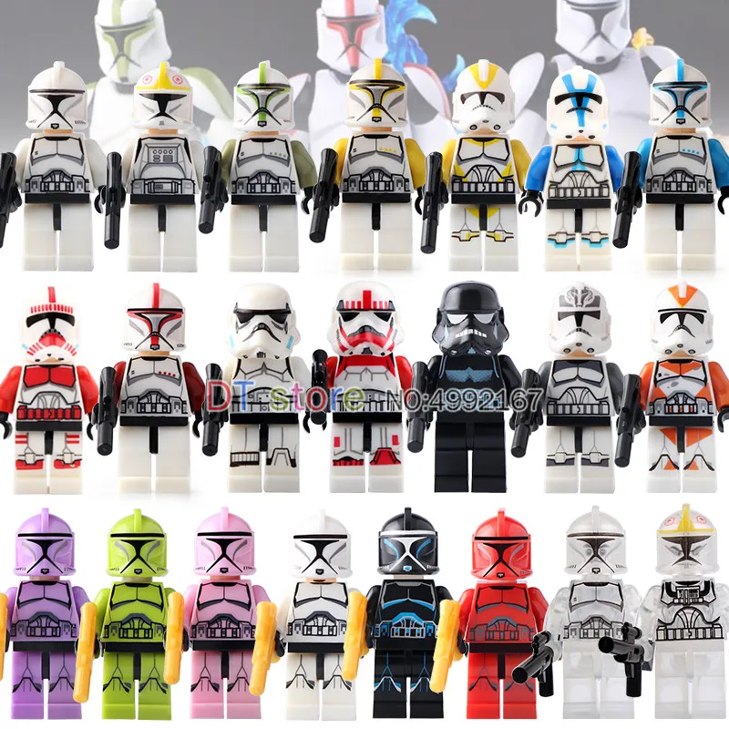 

50pcs starwars snowtrooper Model Knight Darth Vader Warrior building blocks Bricks Figures Kids Toys ax48