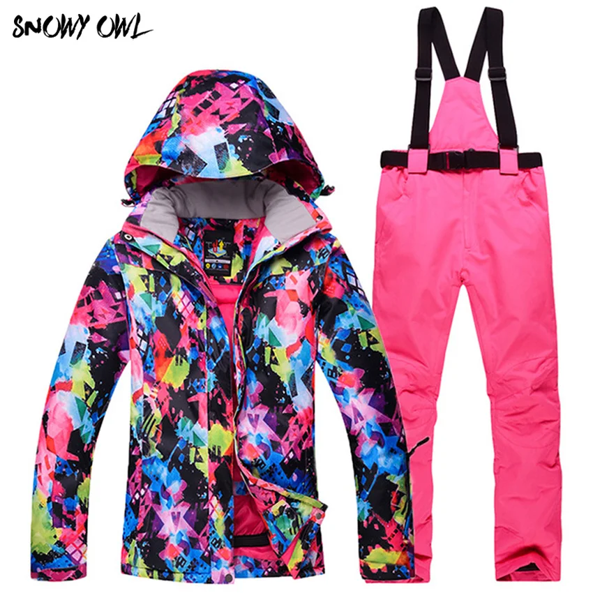 Ski Suit Women Ski Jacket Pants Winter Outdoor Cheap Skiing Suit Waterproof ski Jacket Pants