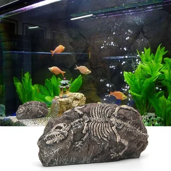 

Aquarium Dinosaur Fossil Resin Cave Fish Tank Ornament Landscaping Decoration