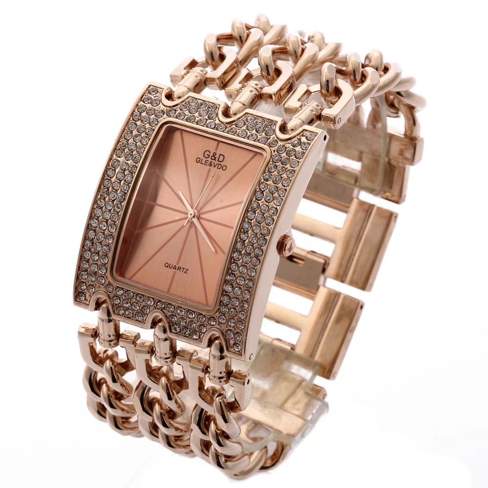 G& D Роскошные Брендовые женские часы золотые кварцевые наручные часы дамский браслет часы Relogio Feminino reloj mujer дропшиппинг подарок