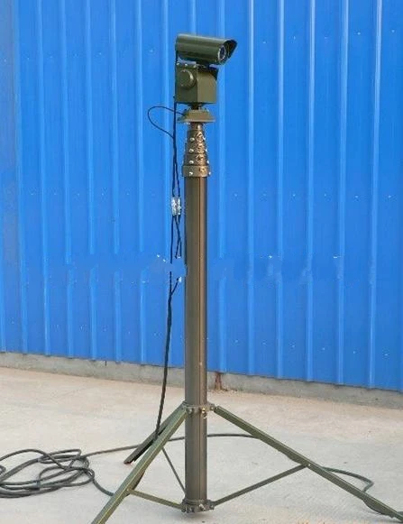 중장비 통신 타워 4m 13 피트 35kg, 4m 와이파이 안테나 마스트, 4m 카메라 마스트 폴