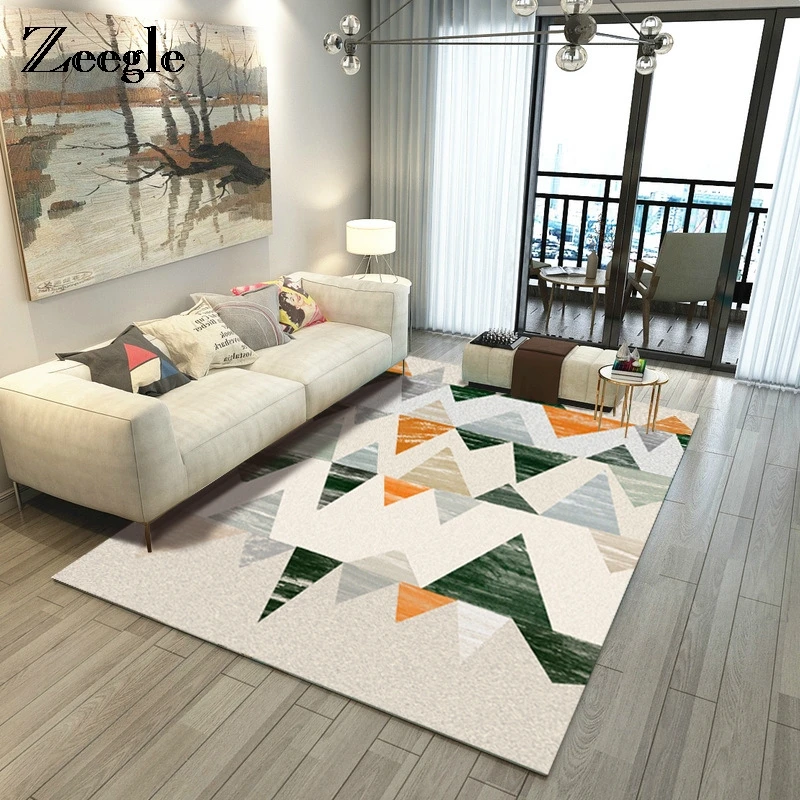 

Zeegle Child Carpet For Living Room Modern Nordic Style Area Rug Decoration Living Room Anti-slip Coffee Table Floor Rug