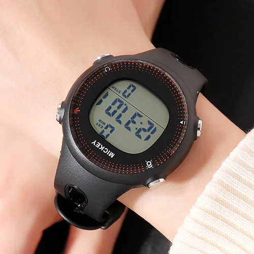 Женские часы модные спортивные женские часы Роскошные цифровые наручные часы с Микки Маусом для женщин женские часы montre femme - Цвет: red