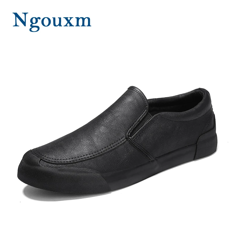 

Ngouxm Loafers Men Spring Autumn New Fashion Leather Slip On Man Casual Loafers Breathable Hard-Wearing Outdoor Male Footwear