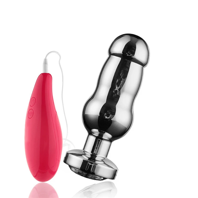 Anal Beads Prostate Massager Plug Vibrator Stainless Steel Vibrating Butt Male Masturbation Sex Toys A3 | Красота и здоровье