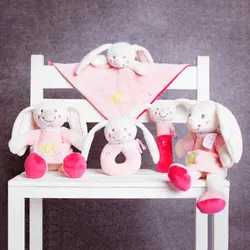 4 стиля детские погремушки ручной Колокольчик плюшевый кролик милый младенец детская кроватка коляска игрушка 0 + месяцев кольцо