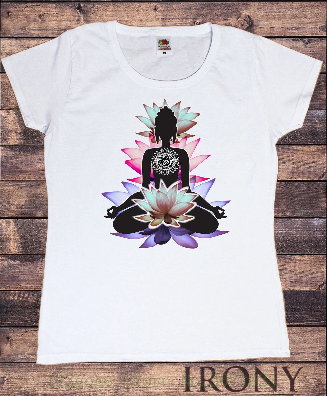 Femmes T Shirt Blanc Zen Buddha Fleur De Lotus Spirituelle Yogatraining Meditation Custom Made Good Quality T Shirt Aliexpress
