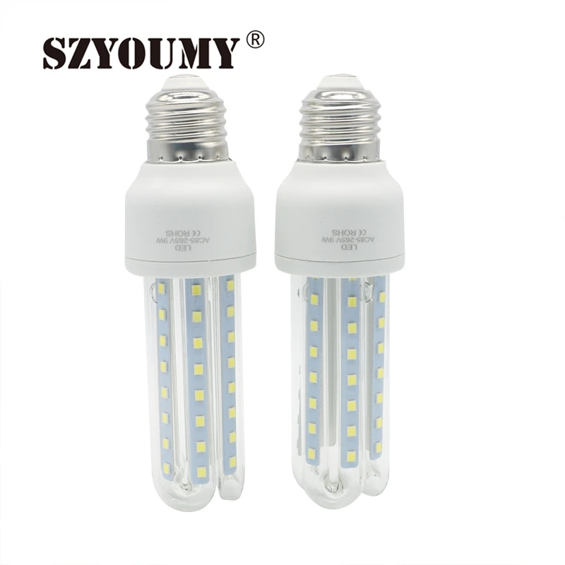 

SZYOUMY High Power E27 Led Corn Bulb Lamps 9W 12W SMD2835 AC85-265V LED Spot Lights U Shape Corn Led Bulb