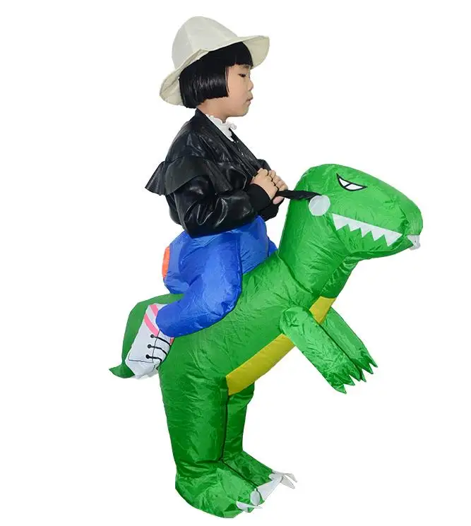 Надувной костюм динозавра Purim airblow T Rex работающий от вентилятора наряд для детей и