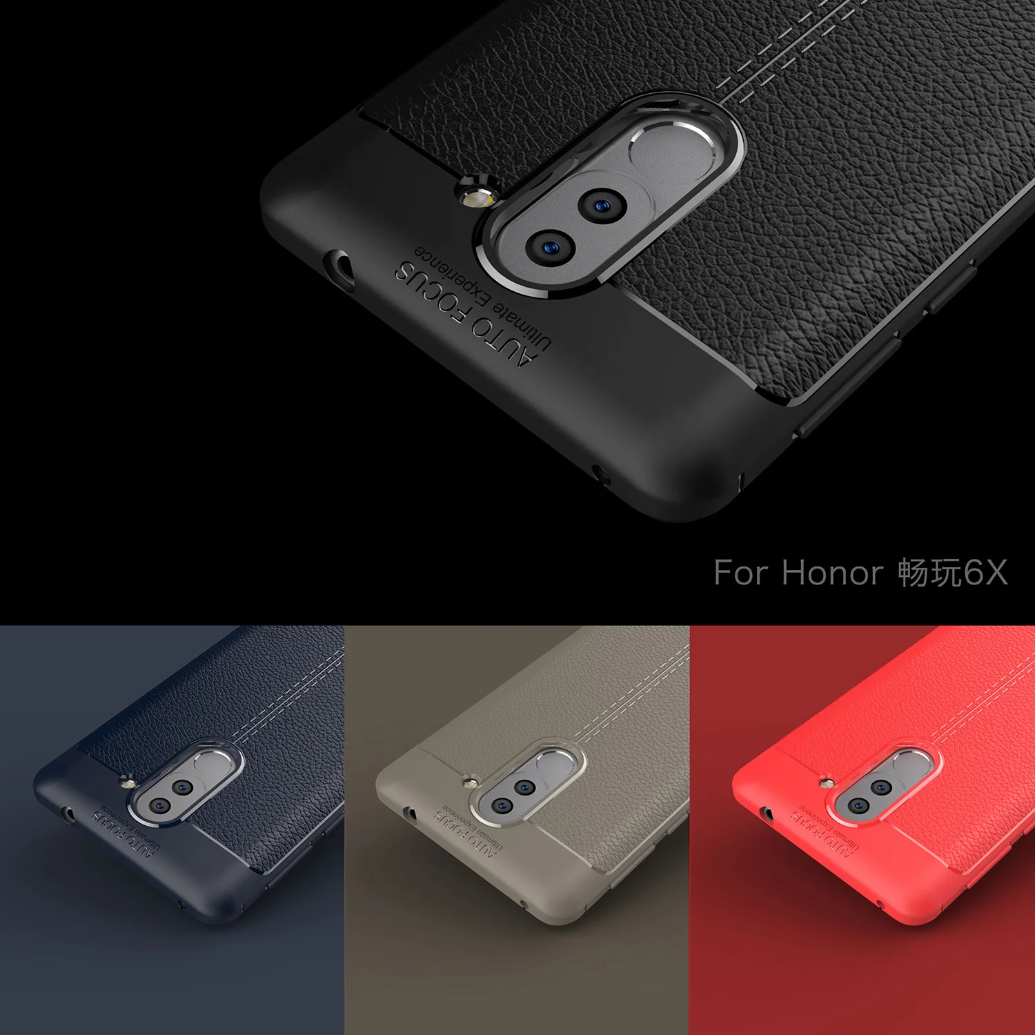 Мягкий ТПУ чехол для Huawei Honor 6X кожаный силиконовый телефона деловой Capas Wolfsay 5