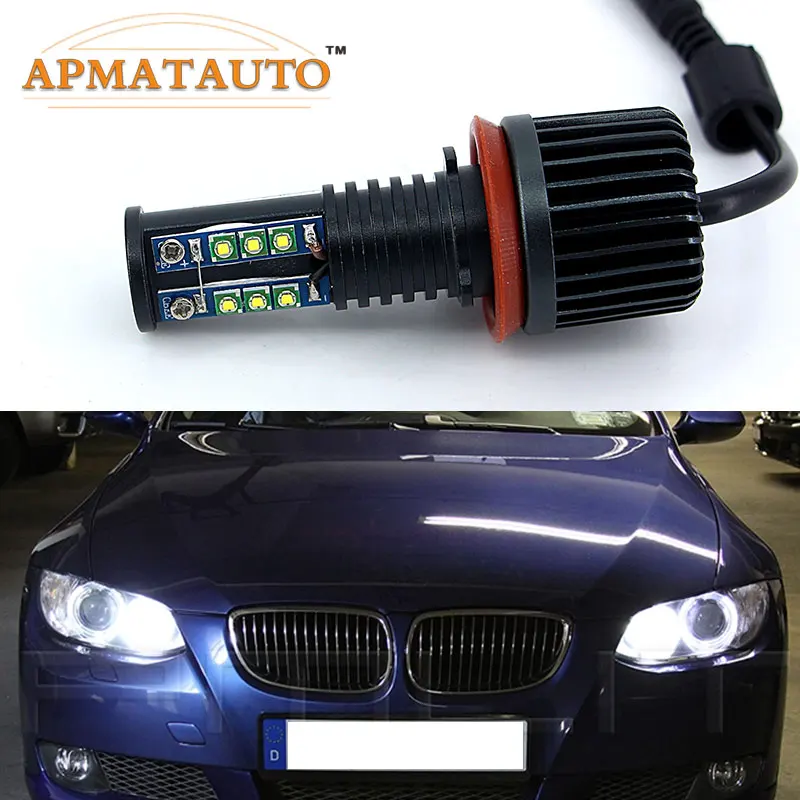 2x120 W Ангельские глазки светодиодный для BMW E60 E61 E63 E64 E70 X5 E71 X6 E82 E87 E89 Z4 E90 E91 E92 E93 XBD чипы маркерная лампа противотуманных фар