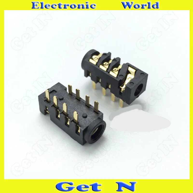 500pcs PJ 393 8P 3 5MM HeadPhone Jacks 8 DIP pins Stereo Audio Video Socket Gold Plating High Quality