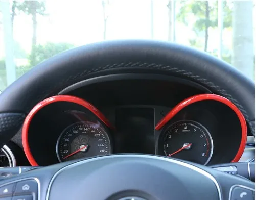 

For Mercedes Benz C Class Coupe W205 2015 2016 AMG Dashboard Monitor Frame Trim ABS Plastic Accessories DIY Stickers Car-Styling