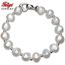 FEIGE Trendy style 11-12MM Natural White Freshwater Pearl Jewelry Bead Bracelet For Women Yellow Crystal Pulsera De Las Mujeres FEIGE Trendy style 11-12MM Natural White Freshwater Pearl Jewelry Bead Bracelet For Women Yellow Crystal Pulsera De Las Mujeres