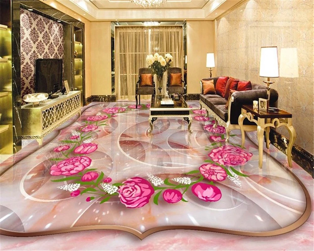 3d 3d обои, Объемная картина из розового мрамора|3d wallpaper|papel de paredetile painting | АлиЭкспресс