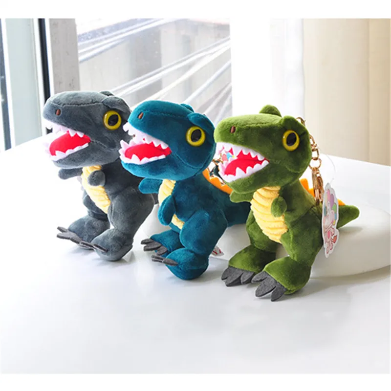 

1pcs Cute Tyrannosaurus Plush Toys Backpack Pendant for Boys Tyrannosaurus Car Keychain Keyring Bag Pendants Children Gifts