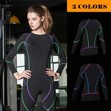 New2018 уличные женские Бег плотный эластичный сжатия быстросохнущая одежда показать тонкий Yoga Танцы обучение Lady тренировки одежда