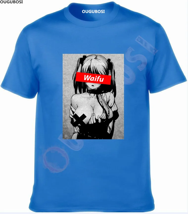 

Waifu Material Shirt Otaku Lewd Hentai Cute Girl T-Shirt For Men Size XS-3XL