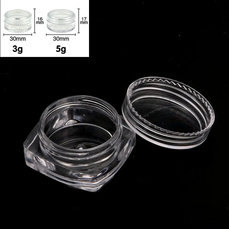 

1/50pcs Mini Sample Bottle Cosmetic Makeup Jar Pot Face Cream Lip Balm Container