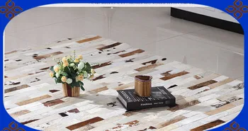 

2018 free shipping via DHL 100% natural genuine cow leather leather carpet