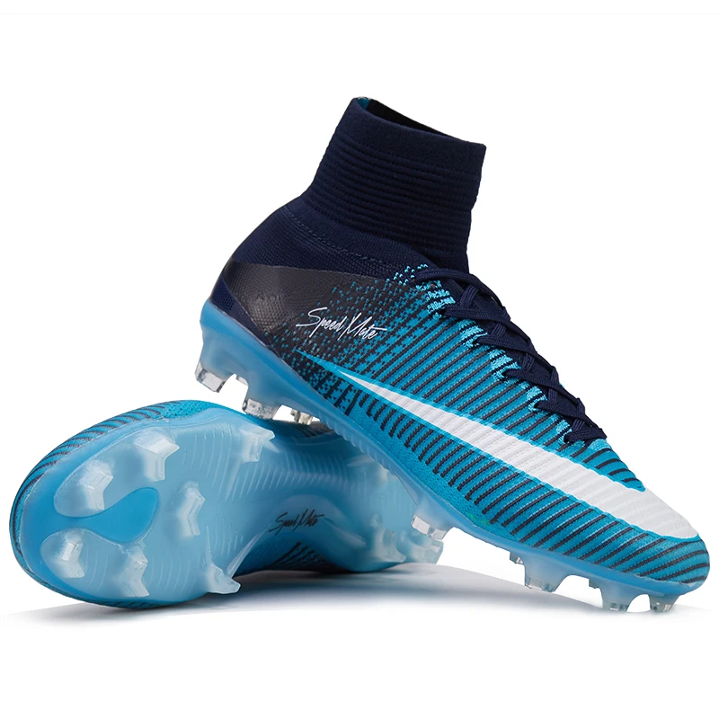 

FANCIHAWAY Football Boots Men Outdooor Soccer Shoes Kids FG Fire Ice Superfly Original High Ankle Cheap Cleats Wholesale