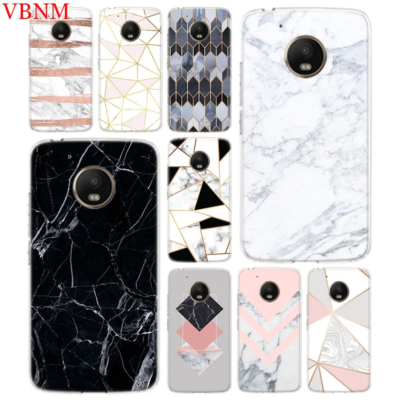 Marble Grain Simplicity Silicone Patterned Case For Motorola G5 G5S G6 E4 E5 G7 Plus For Moto G4 E5 Play Art Customized Cases