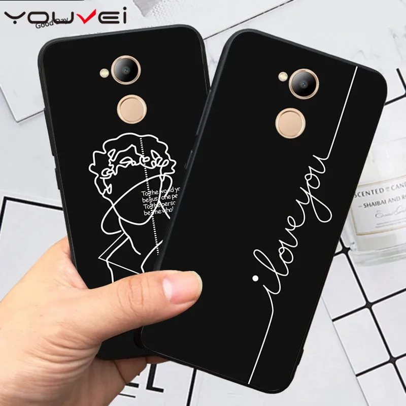 

YOUVEI Case For Coque Huawei Honor 6C Pro Case Black Soft TPU Back Cover For Huawei Honor 6C Pro V9 Play Case Cover Phone Case