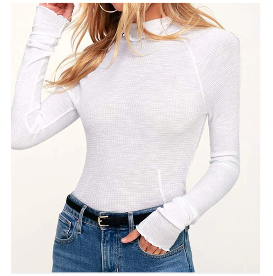 Gaovot turtleneck knitted sweater female ruffle long sleeve Korean sweaters fashion 2018 women winter Ladies pullover jumper (5)