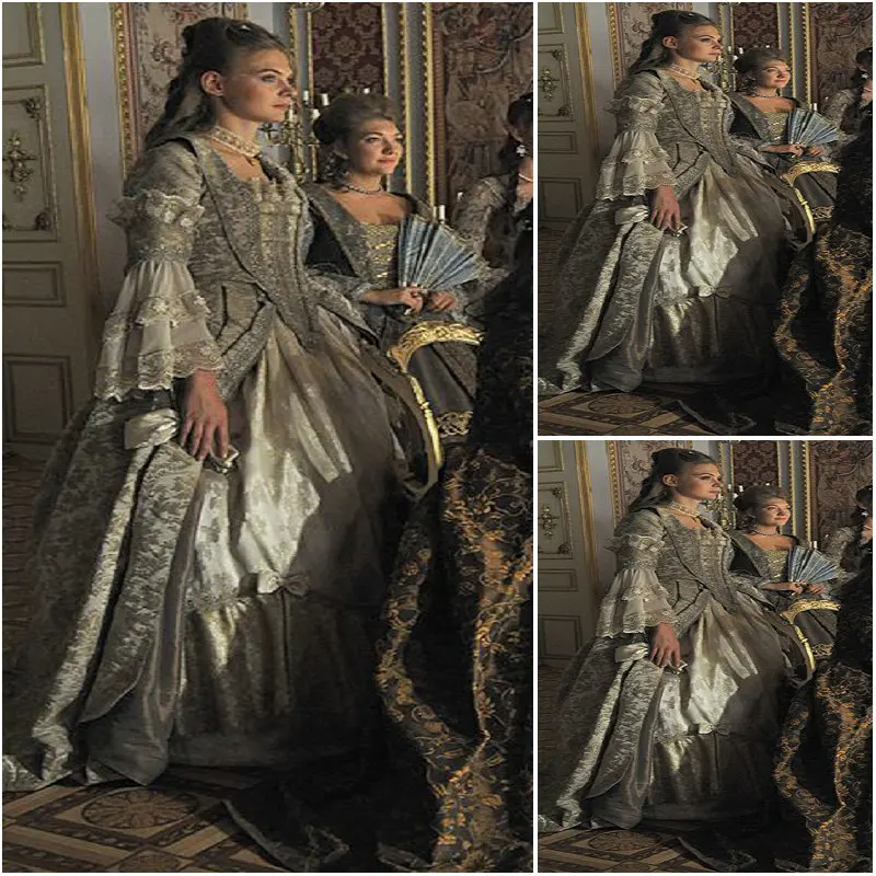 

History!Customer-made Luxs Vintage Costumes Renaissance Dresses Steampunk dress Gothic Cosplay Halloween Dresses C-1110